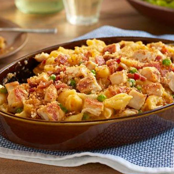 Chicken with cheddar and bacon