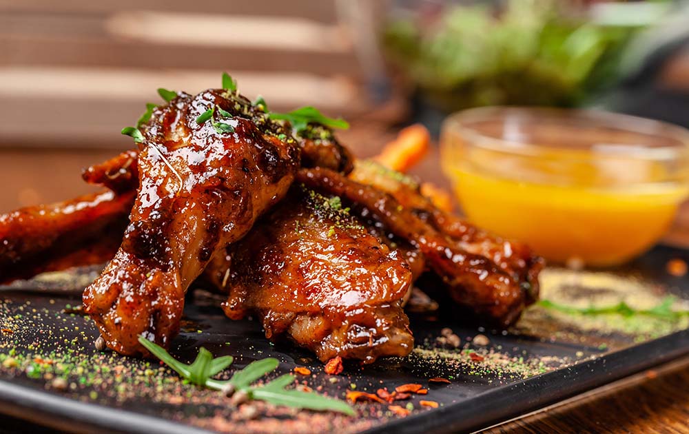 Roasted chicken wings