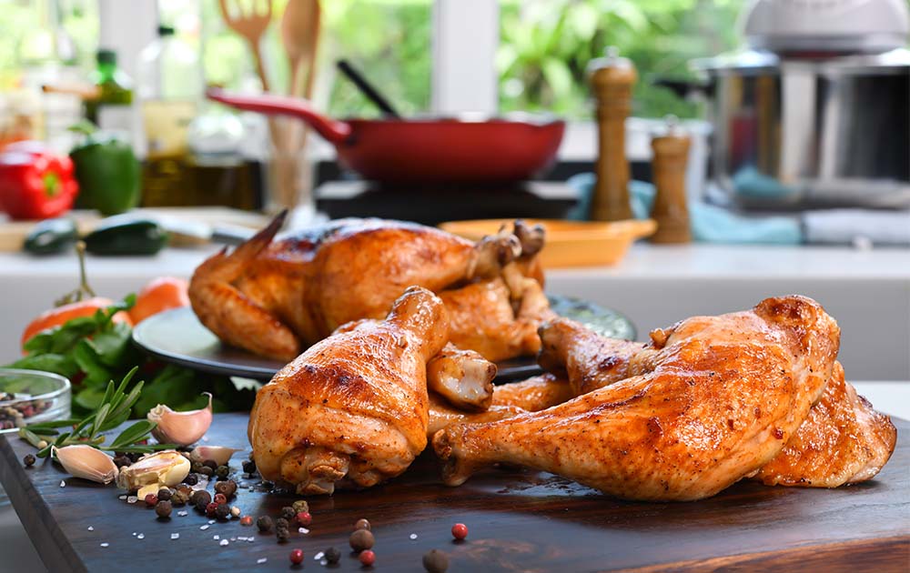 Grilled chicken without grill or charcoal
