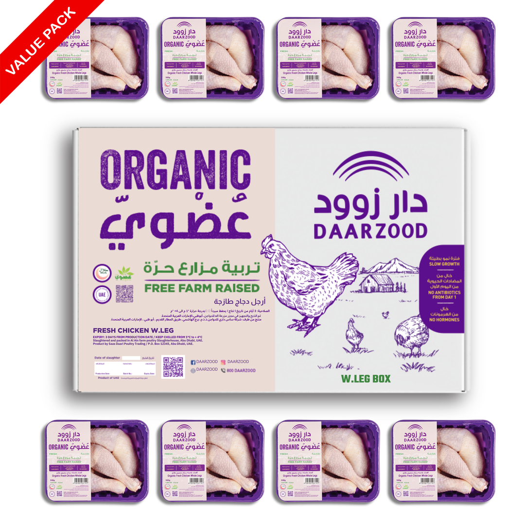 Whole leg Box – 8 Trays Fresh Organic Chicken Whole Leg