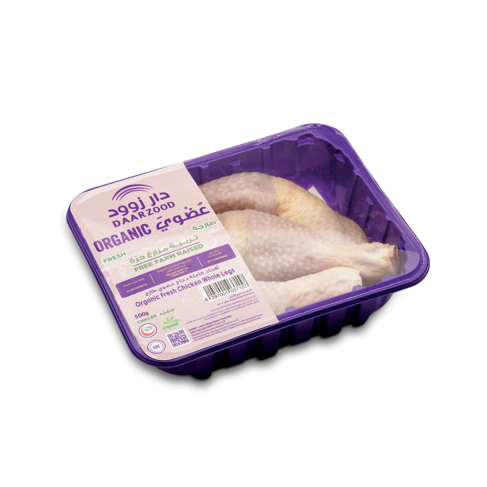 Organic Chicken Whole Leg – 8-Tray Pack Box